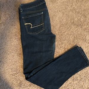 American Eagle dark super stretch skinny jeans